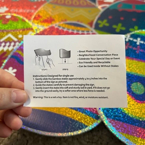 New Easter Egg Yard Decorations (12pk) - Picture 9 of 12